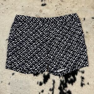 MICHAEL Kors Blue and White Floral Mid Rise Twill Cotton Shorts Size 4